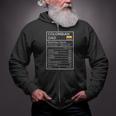 Colombian Dad Nutrition Facts Fathers Day Zip Up Hoodie