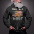 Doodle Dad Goldendoodle American Flag Fathers Day July 4Th Zip Up Hoodie