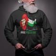 Free Gaza Free Palestine Flag Arabic Jerusalem Human Rights Zip Up Hoodie