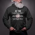 90Th Birthday Cool 90 Year Old Cards Great Zip Up Hoodie