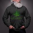 Go Green Medical Marijuana Weed Zip Up Hoodie