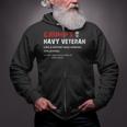 Grumpy Navy Veteran Zip Up Hoodie