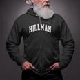 Hillman Lettering College Retro Vintage Zip Up Hoodie