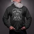 I'm Only One Drink Away From The Devil Western Cow Skull Zip Up Hoodie