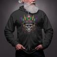 Mardi Gras Skull Top Hat New Orleans Witch Doctor Voodoo Zip Up Hoodie