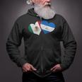 Mexico Nicaragua Hearts Mexican Nicaraguan Flag Pride Nica Zip Up Hoodie