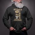 October 1986 37Th Birthday 2023 37 Years Of Being Awesome Zip Up Hoodie