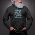 Religious Christian Jesus Loves Christmas Gif Zip Up Hoodie