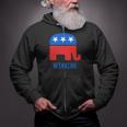 Republican Gop Elephant Winning Zip Up Hoodie