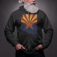 Retro Arizona Flag AzZip Up Hoodie