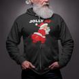 Twerking Santa Claus Jolly Af Inappropriate Christmas Zip Up Hoodie