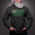Usa Flag Marijuana Cannabis Weed Styled Zip Up Hoodie