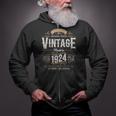 Vintage 1924 100Th Birthday Decoration 100 Year Old Men Zip Up Hoodie