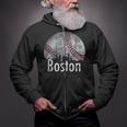 Vintage Boston Baseball Downtown Skyline Classic City Zip Up Hoodie