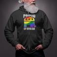 Vote Republican Gay Pride Flag Elephant Vintage Zip Up Hoodie