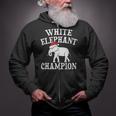 White Elephant Champion Party Christmas Zip Up Hoodie