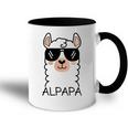 Alpapa Alpaka Lama Liebhaberatertag Tiere Papa Tasse Zweifarbig