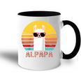 Alpapa Alpakaatertag Bester Papaater Fan Lamaatertag Raglan Tasse Zweifarbig