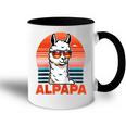 Alpapaatertag Bester Papa Alpaka Retro Alpapa Raglan Tasse Zweifarbig