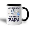 Aus Dem Weg Ich Werde Papa Schwangerschafts Ankündigung Kapuzenjacke Tasse Zweifarbig