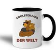 Coolster Papa Der Weltater Outfitatertag Bester Papa Tasse Zweifarbig