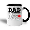 Dad In The Streets Daddy In The Sheets Geschenke Für Papa Tasse Zweifarbig