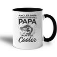 Herren Angler Fischer Cooler Papaater Forelle Hecht Sportangler Tasse Zweifarbig