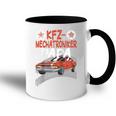 Herren Kfz Mechatroniker Papa Schrauber Und Mechatroniker Raglan Tasse Zweifarbig