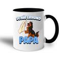 Herren Schäferhund Hund Papa Raglan Tasse Zweifarbig