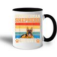 Hunde Papaatertag Geschenk Retro Deutscher Schäferhund Tasse Zweifarbig