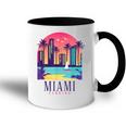 Miami Floridaintage Retro Usa America Souvenir Tasse Zweifarbig