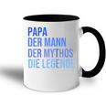 Papa Der Mann Der Mythos Die Legende Raglan Tasse Zweifarbig