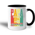 Papa Kühler Retro Opa Herrenatertag Geschenk-Idee Tasse Zweifarbig