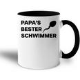 Papa's Bester Schwimmer X Lecker Bierchen Party Outfit Tasse Zweifarbig