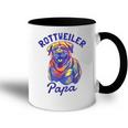 Rottweiler Papa Rottie Dad Dog Lovers Tasse Zweifarbig