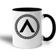 Sparta-Symbol Spartan Shield Lambda Laconia Tasse Zweifarbig