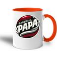 Baseball Papa Baseball Spieler Lustig Baseball Papa Familie Tasse Zweifarbig