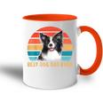 Besthund Papa Allzeit Best Dog Papa Alltimesintage Border Collie Tasse Zweifarbig