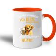 Bier Und Coole Hunde Lustiger Spruch Papa Labrador Gassi Tasse Zweifarbig