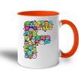 Buchstabe F Monsters Alphabet Name Initiale Niedlich Monogrammiert Tasse Zweifarbig