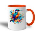 Coole Eisvogel Geist Tier Illustration Tie Dye Kunst Tasse Zweifarbig