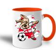 Dabbing Dog Georgia Fußballfans Trikot Georgian Football Tasse Zweifarbig