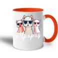 Dad Alpaka Lama Fan Liebhaber Papaatertag Geschenk Alpapa Tasse Zweifarbig