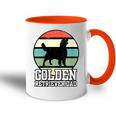 Damen Golden Retriever Papa I Retro Retriever Mit-Ausschnitt Tasse Zweifarbig