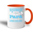 Damen Individuelles Geschenk Papaatertag Beruf Busfahrer Mit-Ausschnitt Tasse Zweifarbig