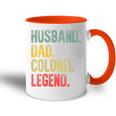 Damen Lustigesintage-Geschenk Ehemann Papa Colonel Legende Retro Mit-Ausschnitt Tasse Zweifarbig