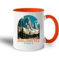 Dolomites Travel Exploration Souvenir Dolomites Italy Tasse Zweifarbig