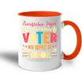 Double Father Hoch 2 Papaon Zwei Kinder Double Papa Tasse Zweifarbig