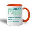 Gamer Papa Definition Gaming Pc Konsoleater Lustig Spruch Tasse Zweifarbig