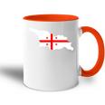 Georgia Flag In Georgia Outline Georgia Tasse Zweifarbig